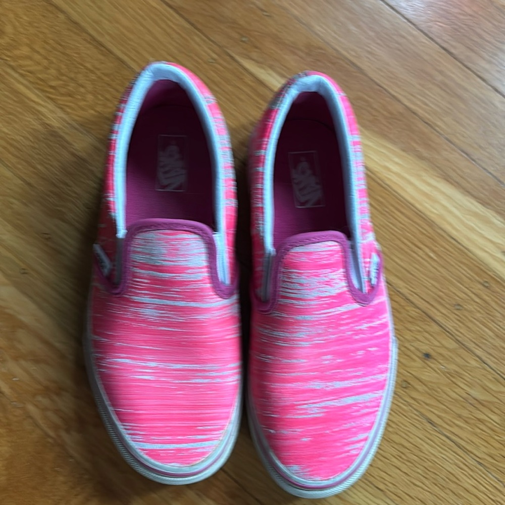 Kids Vans size 4 bright pink/ white. Likely never worn.